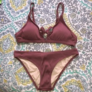 Mauve/blush bikini set!